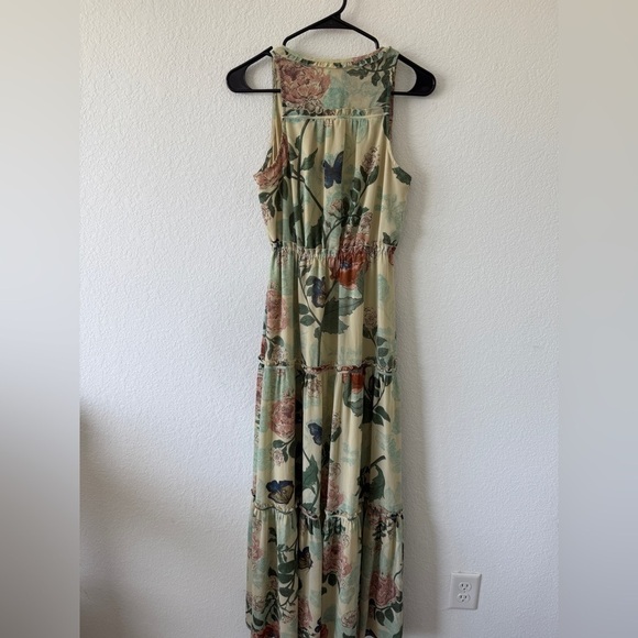 Anthropologie Maeve maxi dress tan floral size 2 - Picture 3 of 11
